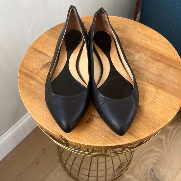 Alexander McQueen iconic black calf leather studded flat Size 36 / 6 - Picture 3 of 11